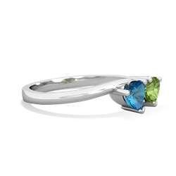 London Topaz Sweethearts 14K White Gold ring R5260