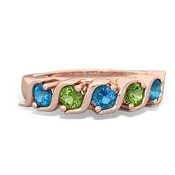 London Topaz Anniversary Band 14K Rose Gold ring R2089