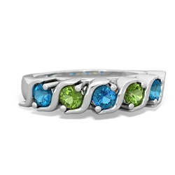 London Topaz Anniversary Band 14K White Gold ring R2089