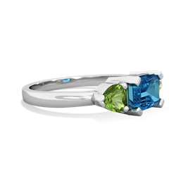 London Topaz Three Stone 14K White Gold ring R5235