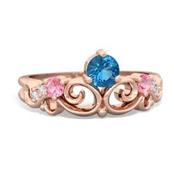 London Topaz Crown Keepsake 14K Rose Gold ring R5740