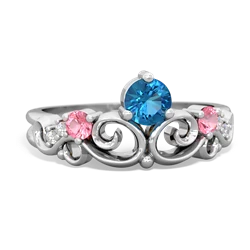 London Topaz Crown Keepsake 14K White Gold ring R5740