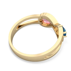 London Topaz Diamond Infinity 14K Yellow Gold ring R5390