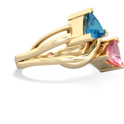 London Topaz Split Band Swirl 14K Yellow Gold ring R2341