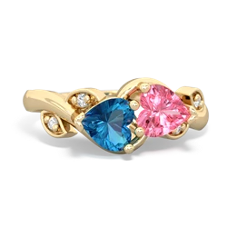 London Topaz Floral Elegance 14K Yellow Gold ring R5790