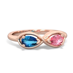 London Topaz Infinity 14K Rose Gold ring R5050