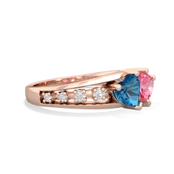 London Topaz Heart To Heart 14K Rose Gold ring R3342