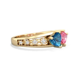 London Topaz Heart To Heart 14K Yellow Gold ring R3342