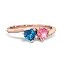 London Topaz Sweethearts 14K Rose Gold ring R5260