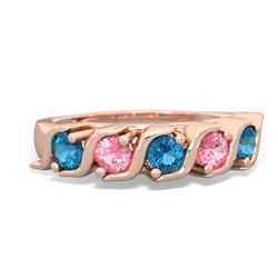 London Topaz Anniversary Band 14K Rose Gold ring R2089