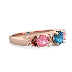 London Topaz Hugs And Kisses 14K Rose Gold ring R5016