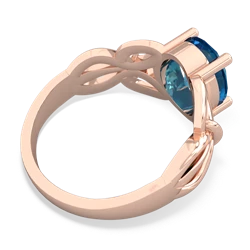 London Topaz Celtic Knot Cocktail 14K Rose Gold ring R2377