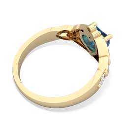 Thumbnail for London Topaz Claddagh Trinity Knot 14K Yellow Gold ring R5001 - top view