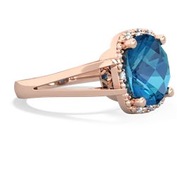 London Topaz Art Deco Cocktail 14K Rose Gold ring R2498