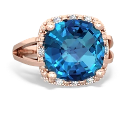 London Topaz Art Deco Cocktail 14K Rose Gold ring R2498