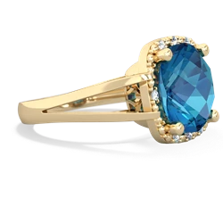 London Topaz Art Deco Cocktail 14K Yellow Gold ring R2498