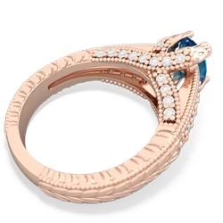 Thumbnail for London Topaz Antique Style 14K Rose Gold ring R2028 - front view