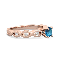London Topaz Infinity Engagement 14K Rose Gold ring R26315RD
