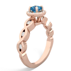 Thumbnail for London Topaz Infinity Engagement 14K Rose Gold ring R26315RH - side view