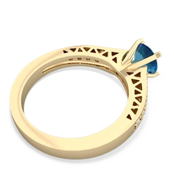 London Topaz Art Deco 14K Yellow Gold ring R26356RD