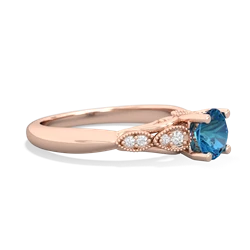 London Topaz Antique Elegance 14K Rose Gold ring R3100