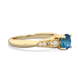 London Topaz Antique Elegance 14K Yellow Gold ring R3100