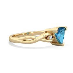 London Topaz Trillion Twist 14K Yellow Gold ring R2104