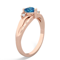 London Topaz Split Band Swirl 14K Rose Gold ring R2130