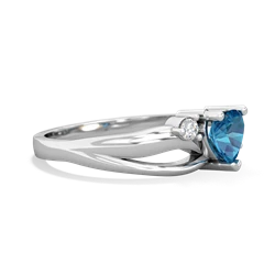 London Topaz Split Band Swirl 14K White Gold ring R2130