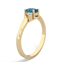 London Topaz Elegant Swirl 14K Yellow Gold ring R2173