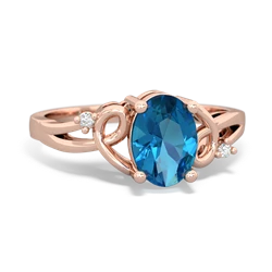 London Topaz Swirls 14K Rose Gold ring R2347