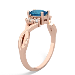 London Topaz Victorian Twist 14K Rose Gold ring R2497