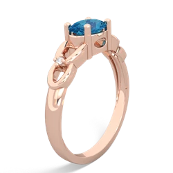 London Topaz Links 14K Rose Gold ring R4032