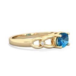 London Topaz Links 14K Yellow Gold ring R4032