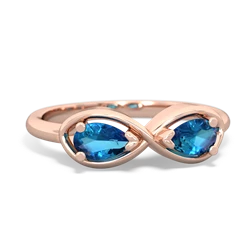 London Topaz Infinity 14K Rose Gold ring R5050