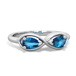 London Topaz Infinity 14K White Gold ring R5050