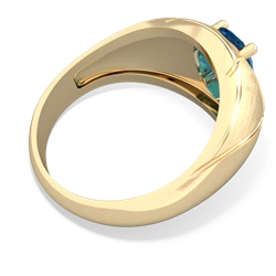 London Topaz Men's Crossroads 14K Yellow Gold ring R0361