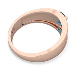 London Topaz Men's Two Lane 14K Rose Gold ring R0363