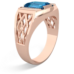 London Topaz Men's Vine 14K Rose Gold ring R0490
