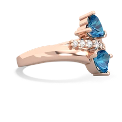 London Topaz Heart To Heart 14K Rose Gold ring R2064