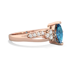 London Topaz Royal Marquise 14K Rose Gold ring R2343