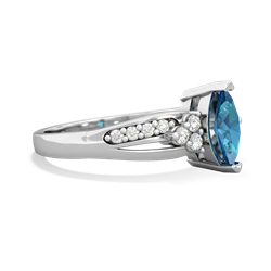 London Topaz Royal Marquise 14K White Gold ring R2343