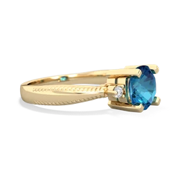 London Topaz Cushion Rope 14K Yellow Gold ring R2484