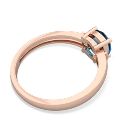 London Topaz Simply Elegant Cushion 14K Rose Gold ring R2489