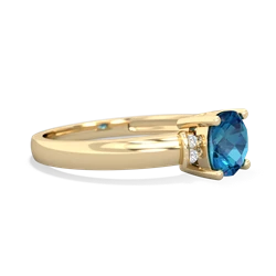 London Topaz Simply Elegant Cushion 14K Yellow Gold ring R2489