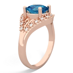 London Topaz Antique Style Cocktail 14K Rose Gold ring R2564