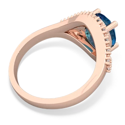 London Topaz Antique Style Cocktail 14K Rose Gold ring R2564