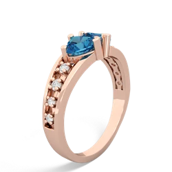 London Topaz Heart To Heart 14K Rose Gold ring R3342