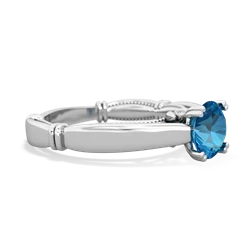 London Topaz Renaissance 14K White Gold ring R27806RD