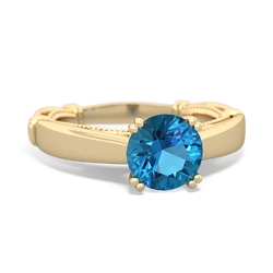 London Topaz Renaissance 14K Yellow Gold ring R27806RD